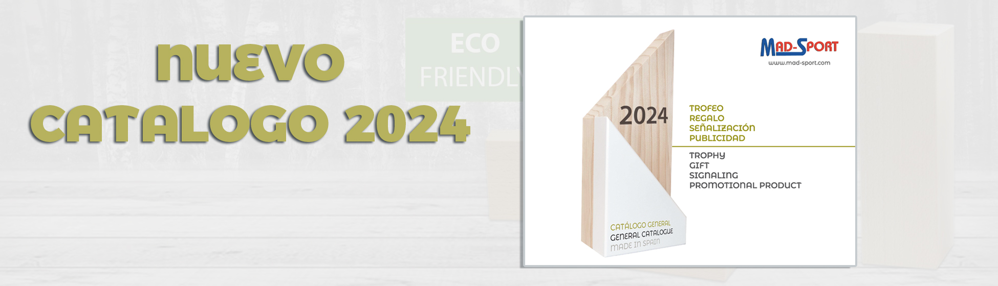 Nuevo catálogo 2024. Artículo de madera trofeo, regalo promocional y señalización. Nuevo catálogo 2024. Artículo de madera trofeo, regalo promocional y señalización.